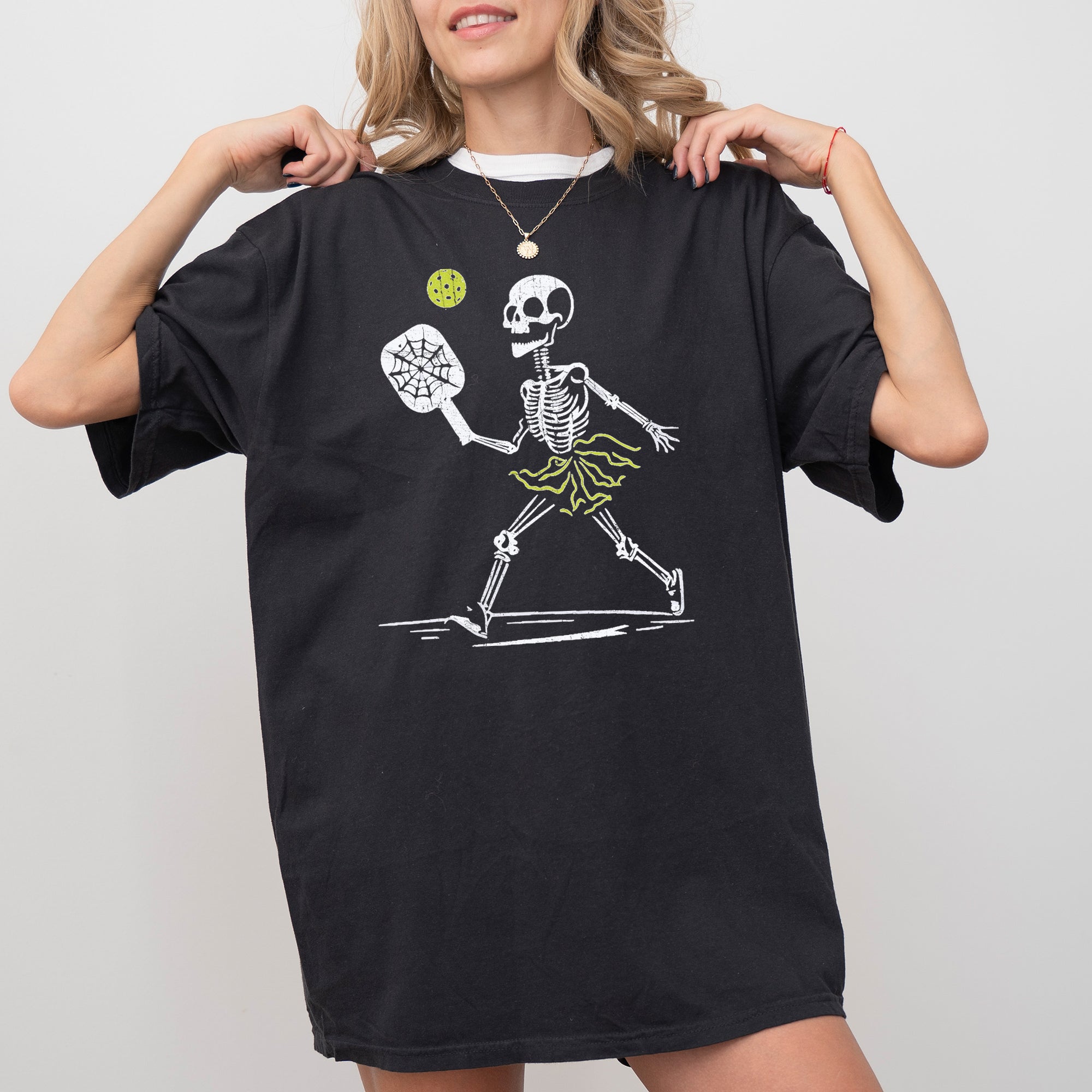 Pickleball Skeleton, Funny, Witch, Aesthetic, Meme, Halloween, Spooky, Costume, Tshirt Comfort Colors T-Shirt